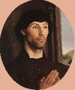 GOES, Hugo van der Portrait of a Man sd oil painting